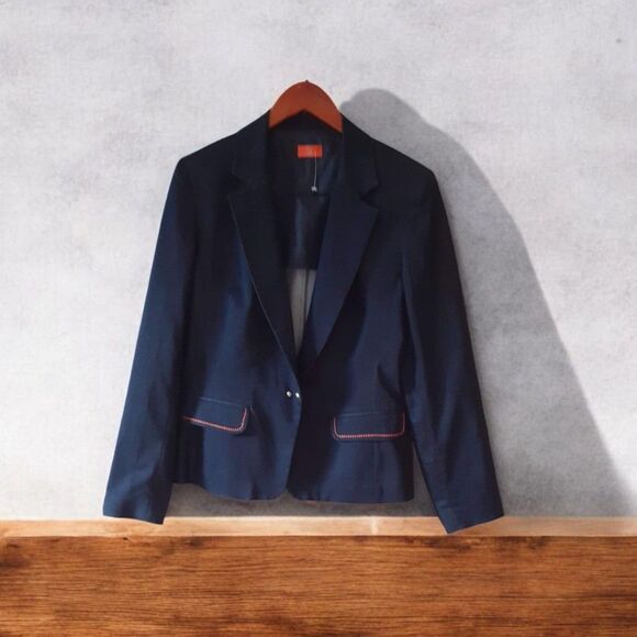 Source Unknown Jackets & Blazers - B.Y.E Women's Denim Blazer Navy Blue Small NWOT Casual Professional Style